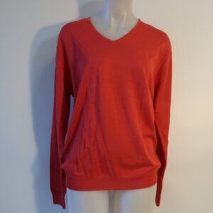 Womens Spontini Red V- Neck Sweater M